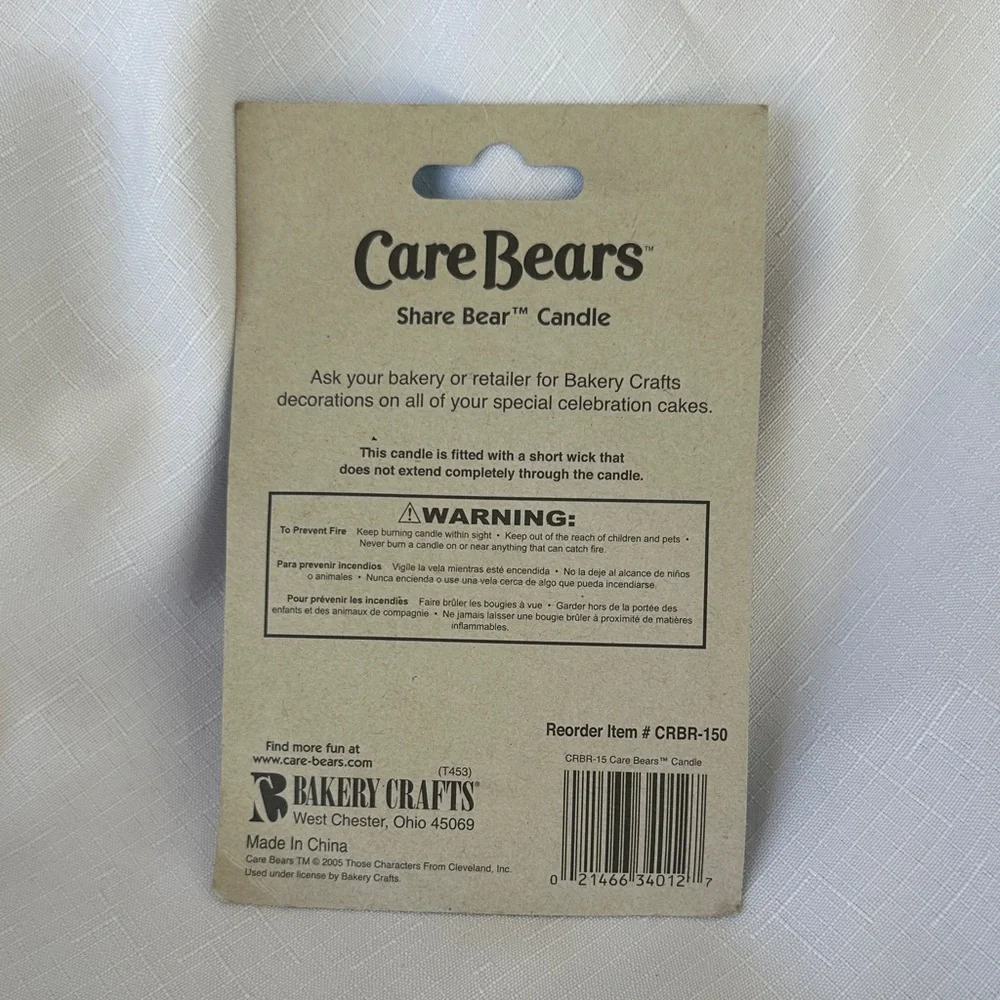 Vintage Care Bears Share Bear Candle